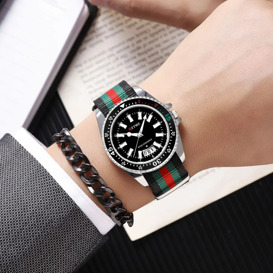 Luxury Quartz Watch – Premium Men’s Timepiece with Nylon Strap