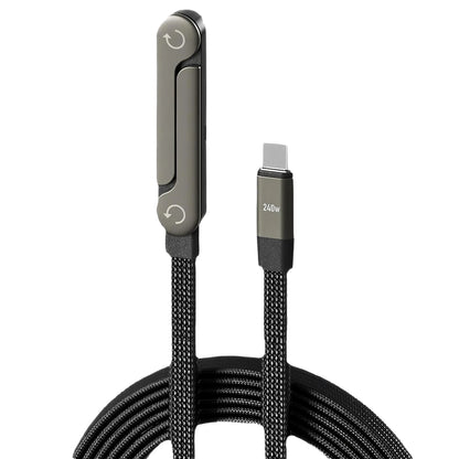 240W 2-in-1 Stand Charging Cable | Phone Holder Integrated | Fast Charge for iPhone 15-17/Huawei/Samsung/Xiaomi