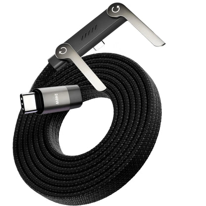 240W 2-in-1 Stand Charging Cable | Phone Holder Integrated | Fast Charge for iPhone 15-17/Huawei/Samsung/Xiaomi