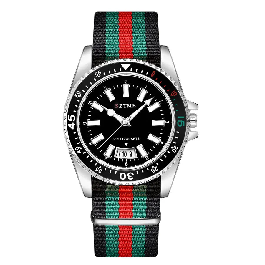 Luxury Quartz Watch – Premium Men’s Timepiece with Nylon Strap