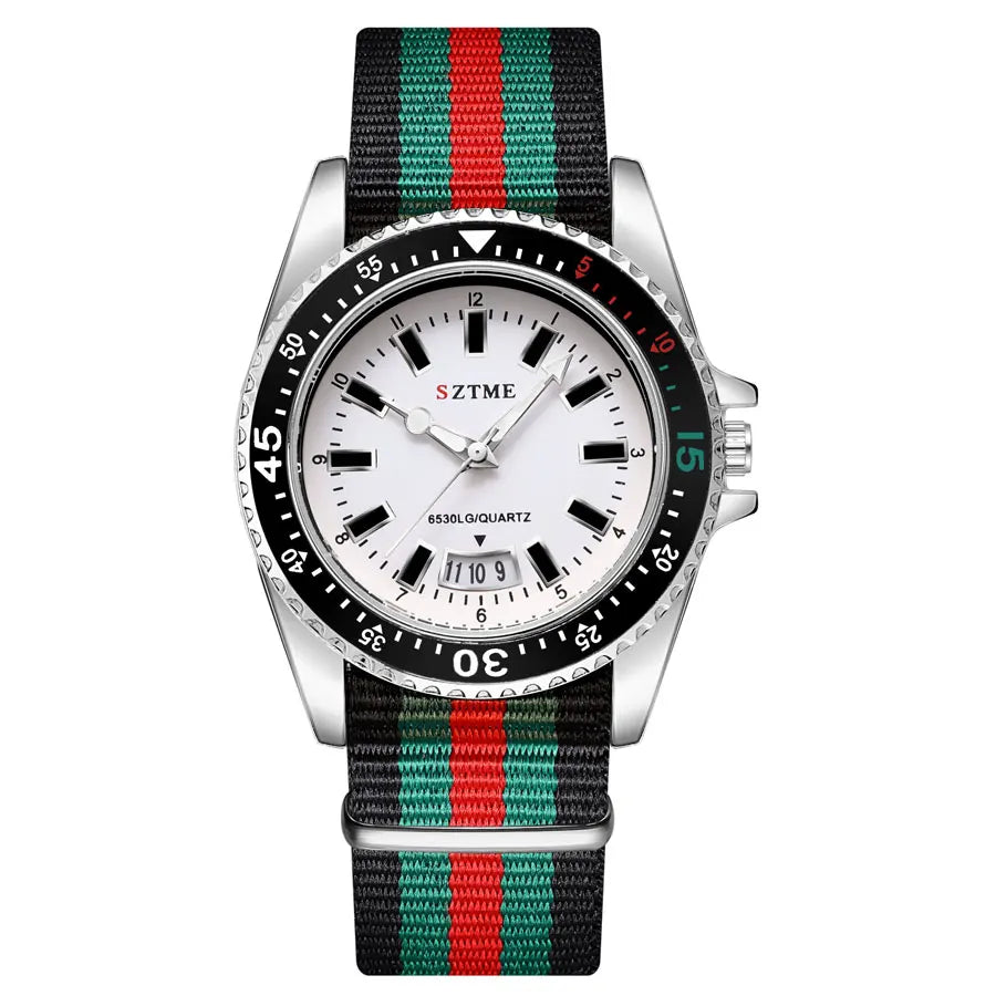 Luxury Quartz Watch – Premium Men’s Timepiece with Nylon Strap